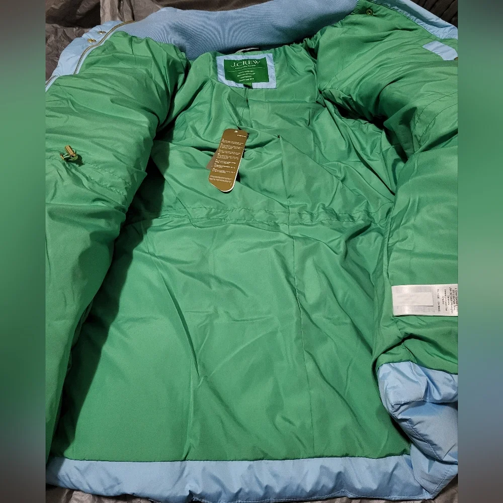 J. Crew Blue Puffer Coat